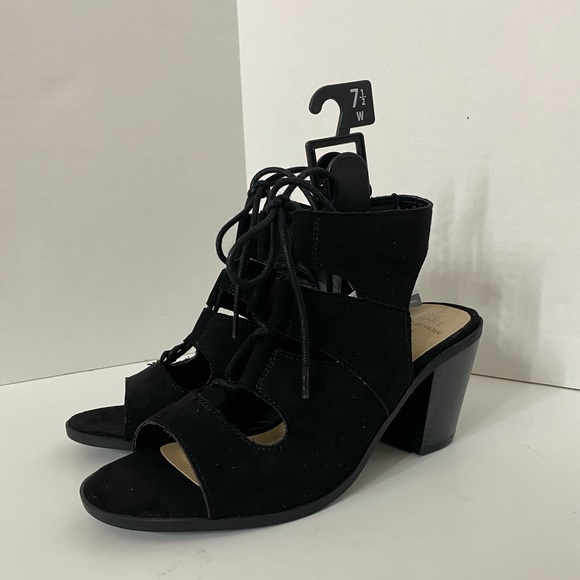 black sandal booties